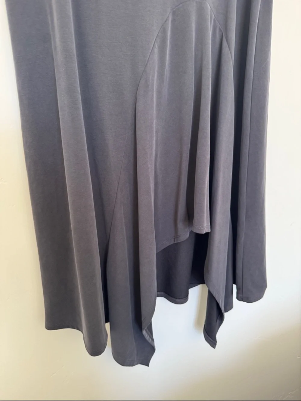 White House Black Market Asymmetrical Charcoal Skirt - Picture 2 of 6